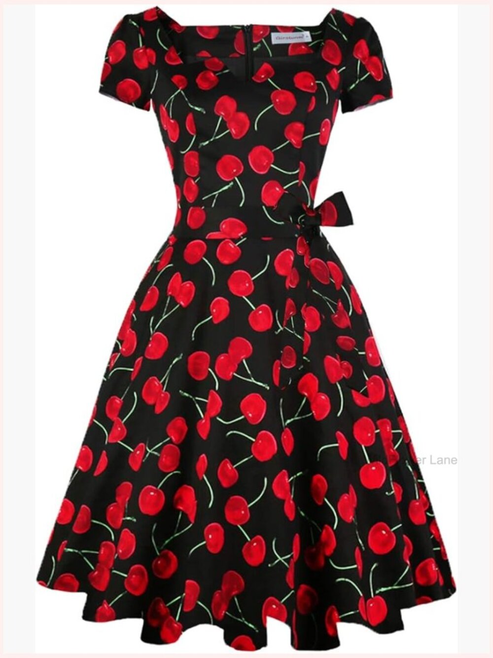 Vintage Swing Dress with Pockets Short Sleeve Cocktail Dress